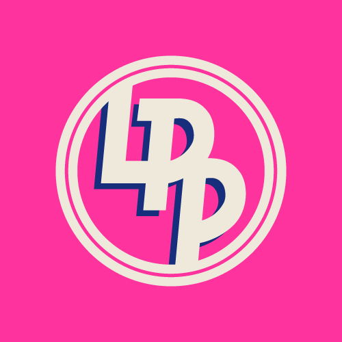 Glitter Pink with beige logo